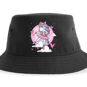 Ballet Unicorn Ballerina Cute Dance N Girl Sustainable Bucket Hat