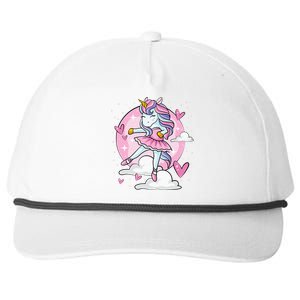 Ballet Unicorn Ballerina Cute Dance N Girl Snapback Five-Panel Rope Hat