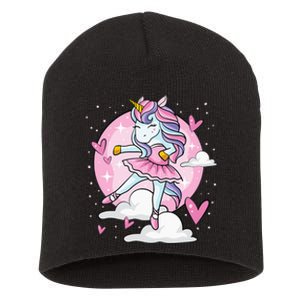 Ballet Unicorn Ballerina Cute Dance N Girl Short Acrylic Beanie