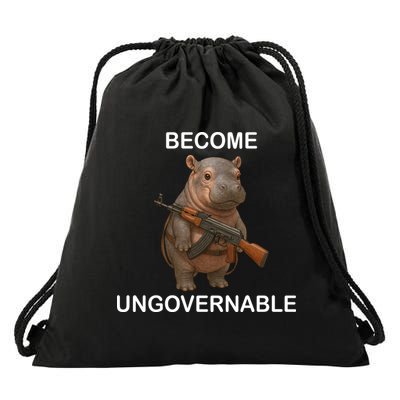 Become Ungovernable Drawstring Bag