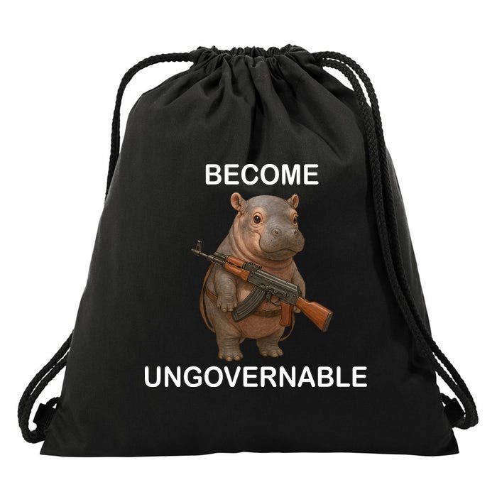 Become Ungovernable Drawstring Bag