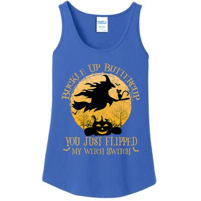 Buckle Up Buttercup You Just Flipped My Witch Switch Ladies Essential Tank