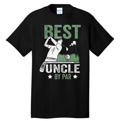 Best Uncle By Par Fathers Day Golf Gift Tall T-Shirt