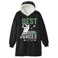 Best Uncle By Par Fathers Day Golf Gift Hooded Wearable Blanket