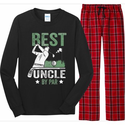 Best Uncle By Par Fathers Day Golf Gift Long Sleeve Pajama Set