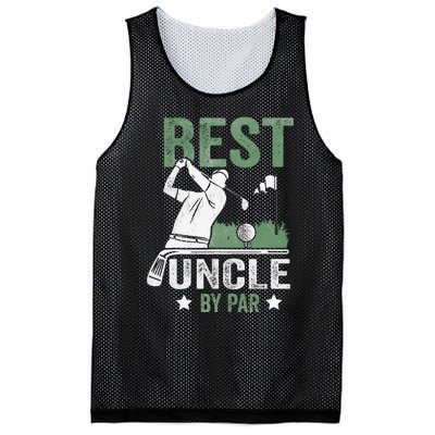 Best Uncle By Par Fathers Day Golf Gift Mesh Reversible Basketball Jersey Tank