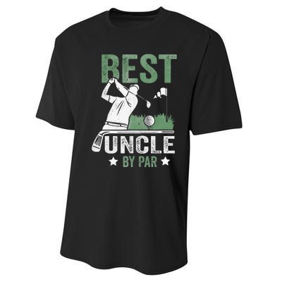 Best Uncle By Par Fathers Day Golf Gift Performance Sprint T-Shirt