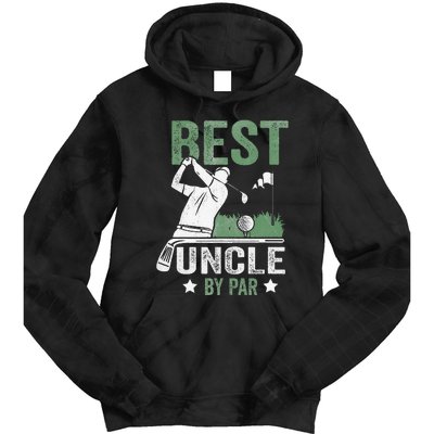 Best Uncle By Par Fathers Day Golf Gift Tie Dye Hoodie