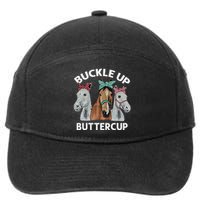 Buckle Up Buttercup Horses 7-Panel Snapback Hat