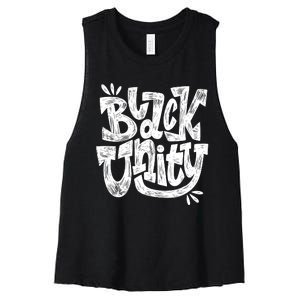 Black Unity Women's Racerback Cropped Tank