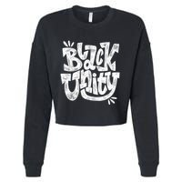 Black Unity Cropped Pullover Crew