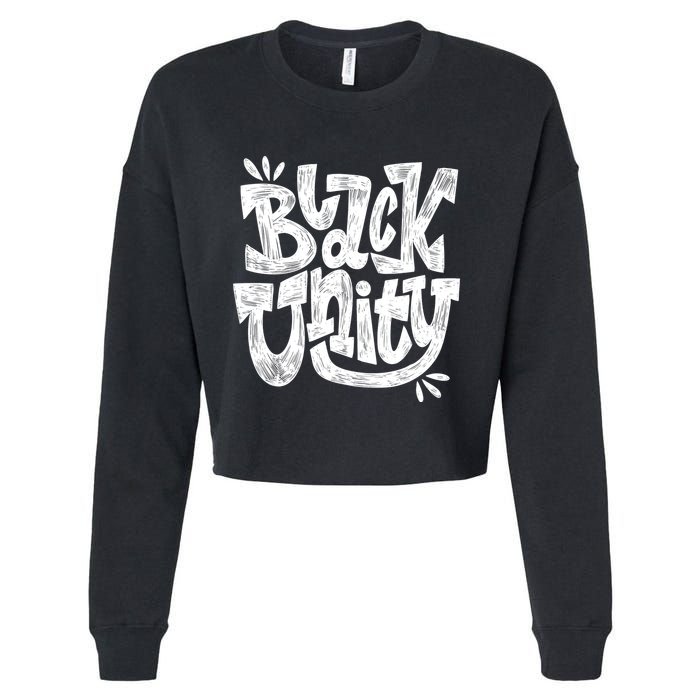 Black Unity Cropped Pullover Crew