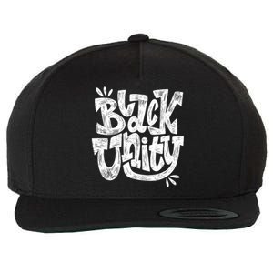 Black Unity Wool Snapback Cap