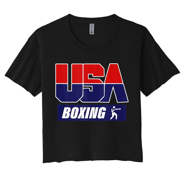 Boxing USA Crop Top
