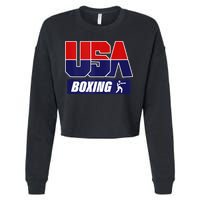 Boxing USA Cropped Pullover Crew