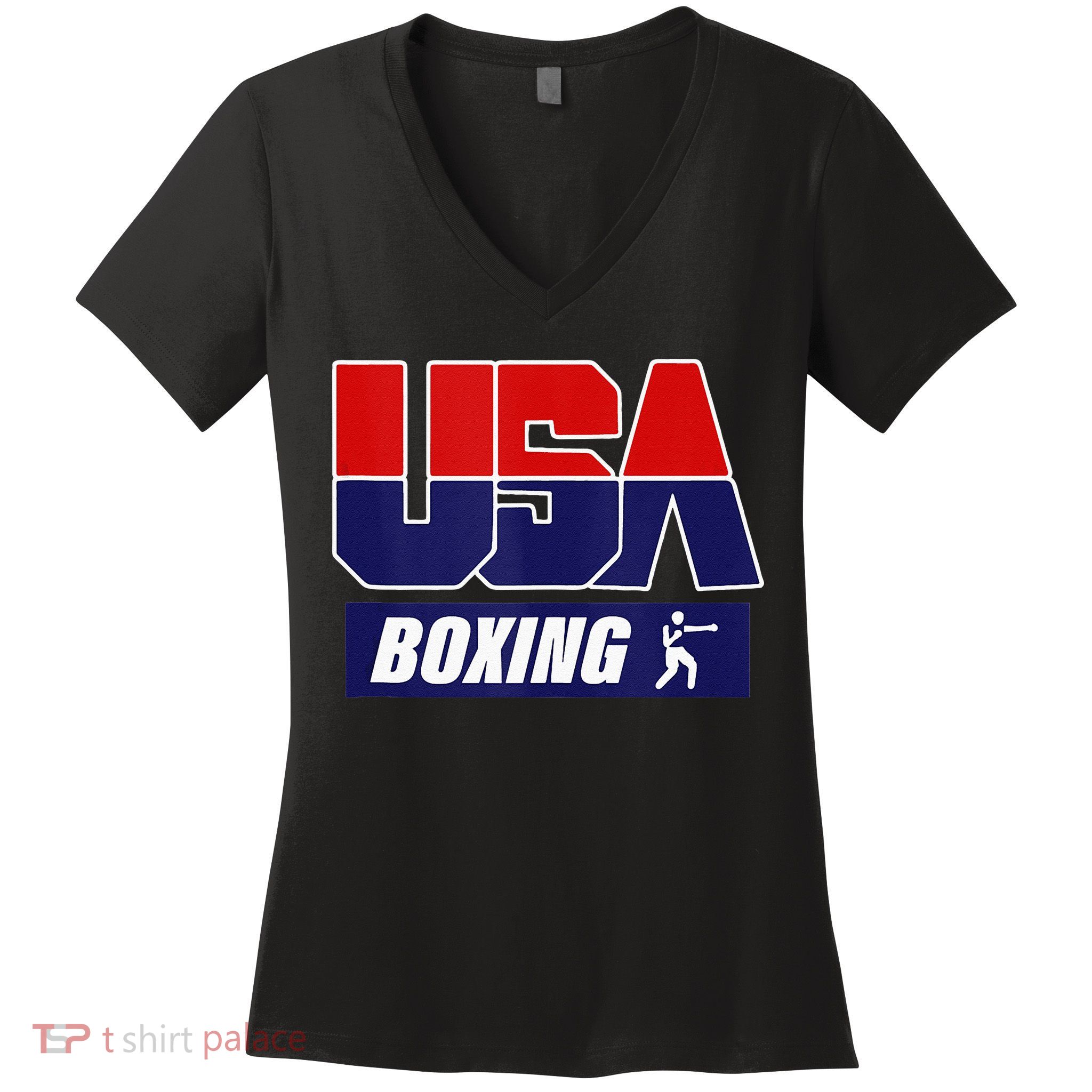 Boxing USA Women's V-Neck T-Shirt