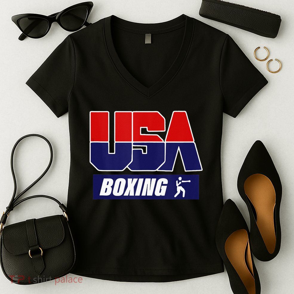 Boxing USA Women's V-Neck T-Shirt