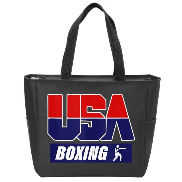 Boxing USA Zip Tote Bag