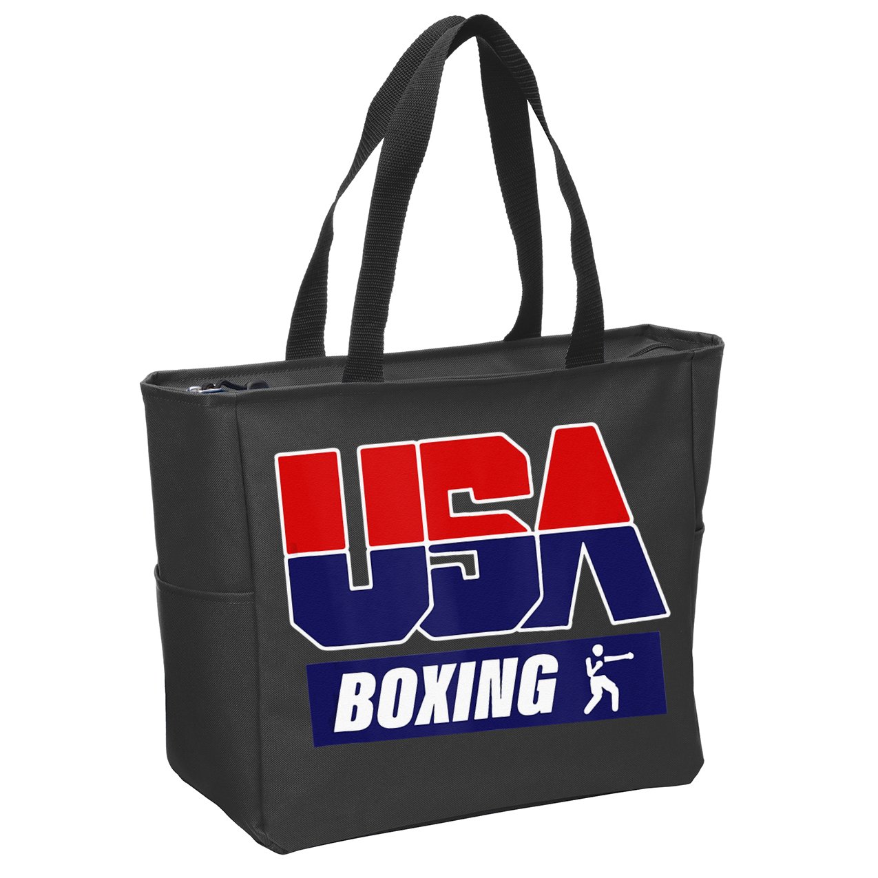 Boxing USA Zip Tote Bag