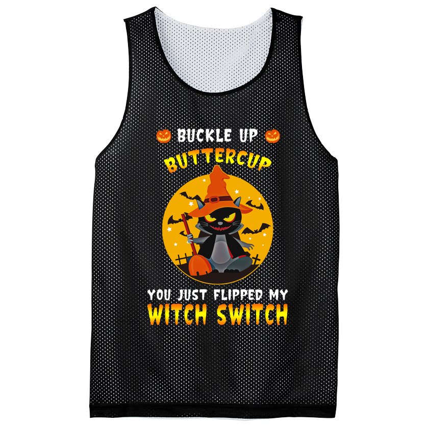Buckle Up Buttercup You Just Flipped My Switch Mesh Reversible Basketball Jersey Tank