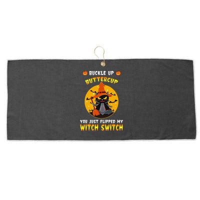 Buckle Up Buttercup You Just Flipped My Switch Large Microfiber Waffle Golf Towel