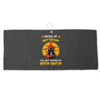 Buckle Up Buttercup You Just Flipped My Switch Large Microfiber Waffle Golf Towel