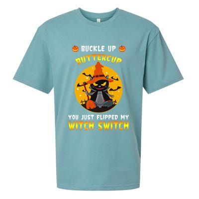 Buckle Up Buttercup You Just Flipped My Switch Sueded Cloud Jersey T-Shirt