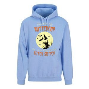 Buckle Up Buttercup You Just Flipped My Witch Switch Unisex Surf Hoodie