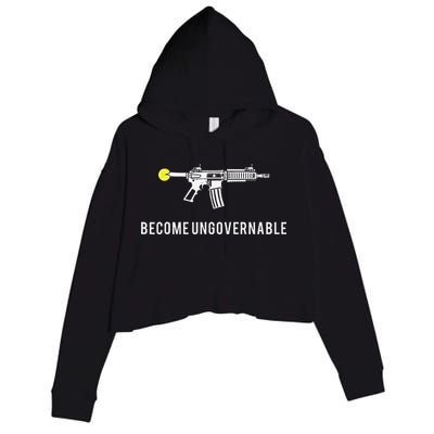 Become Ungovernable Crop Fleece Hoodie