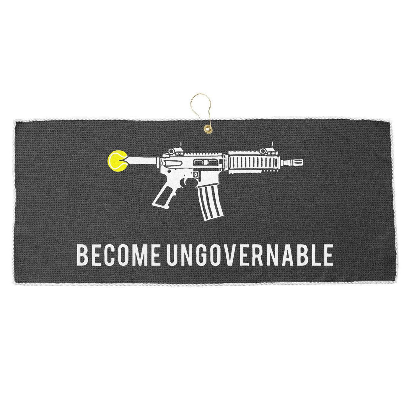 Become Ungovernable Large Microfiber Waffle Golf Towel