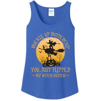 Buckle Up Buttercup You Just Flipped My Witch Switch Gift Ladies Essential Tank