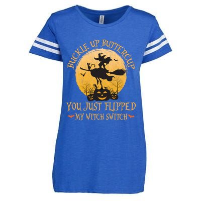 Buckle Up Buttercup You Just Flipped My Witch Switch Gift Enza Ladies Jersey Football T-Shirt