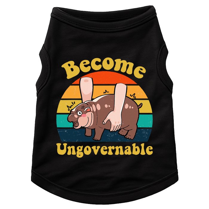 Become Ungovernable Baby Hippo Moo Deng Funny Meme Doggie Tank