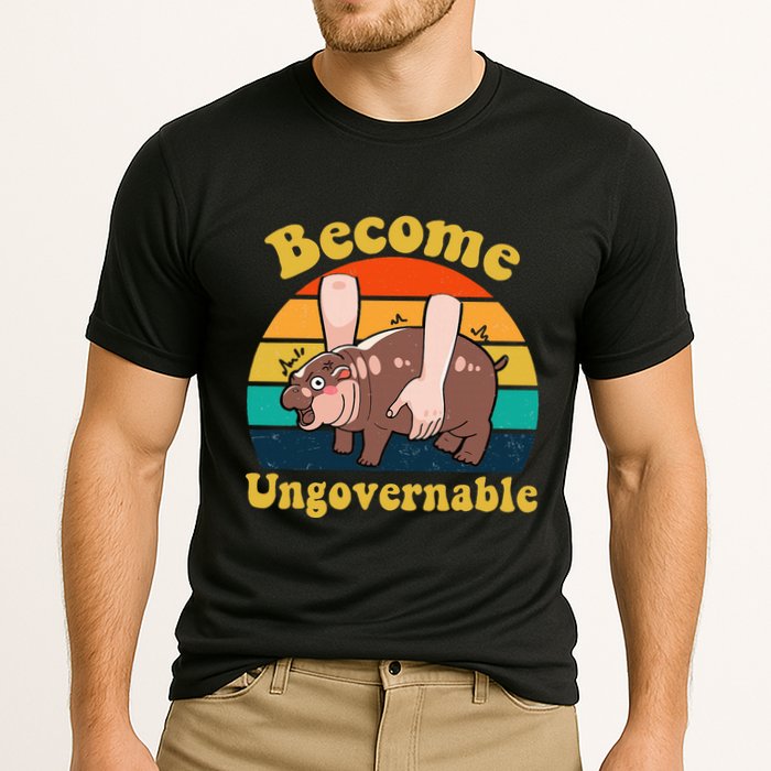 Become Ungovernable Baby Hippo Moo Deng Funny Meme Performance Shirt