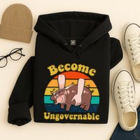 Become Ungovernable Baby Hippo Moo Deng Funny Meme Hoodie