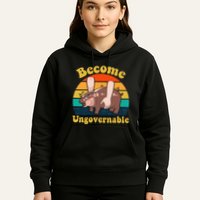 Become Ungovernable Baby Hippo Moo Deng Funny Meme Hoodie