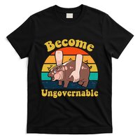 Become Ungovernable Baby Hippo Moo Deng Funny Meme T-Shirt