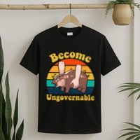 Become Ungovernable Baby Hippo Moo Deng Funny Meme T-Shirt