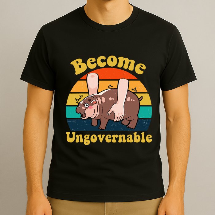 Become Ungovernable Baby Hippo Moo Deng Funny Meme T-Shirt