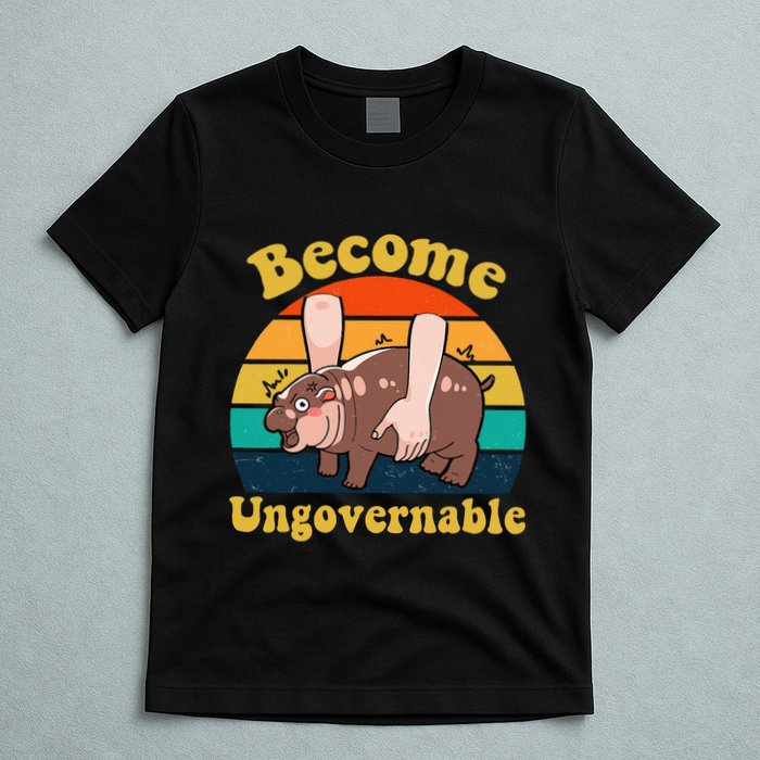 Become Ungovernable Baby Hippo Moo Deng Funny Meme T-Shirt
