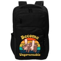 Become Ungovernable Baby Hippo Moo Deng Funny Meme Impact Tech Backpack