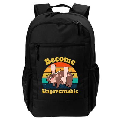 Become Ungovernable Baby Hippo Moo Deng Funny Meme Backpack