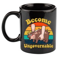 Become Ungovernable Baby Hippo Moo Deng Funny Meme 11oz C Handle Ceramic Mug