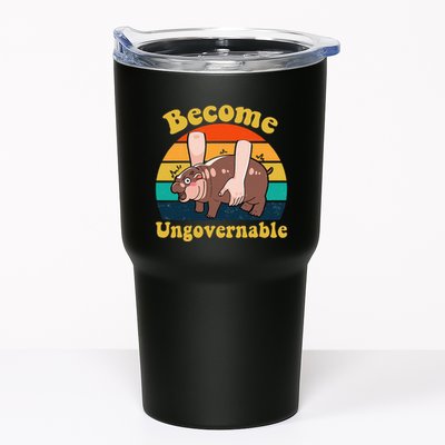 Become Ungovernable Baby Hippo Moo Deng Funny Meme Tumbler