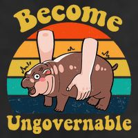 Become Ungovernable Baby Hippo Moo Deng Funny Meme Tumbler