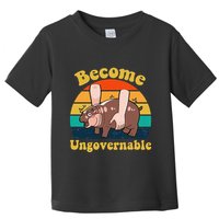 Become Ungovernable Baby Hippo Moo Deng Funny Meme Toddler T-Shirt