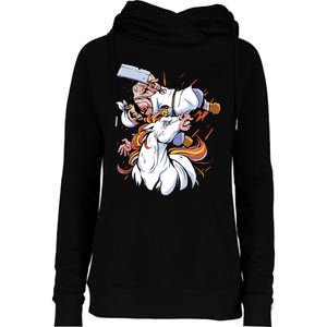 Butcher Unicorn Womens Funnel Neck Pullover Hood