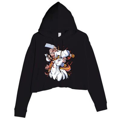 Butcher Unicorn Crop Fleece Hoodie