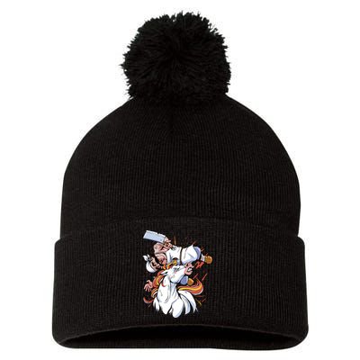 Butcher Unicorn Pom Pom 12in Knit Beanie