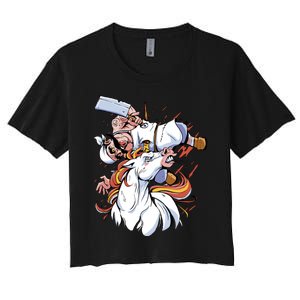 Butcher Unicorn Women's Crop Top Tee